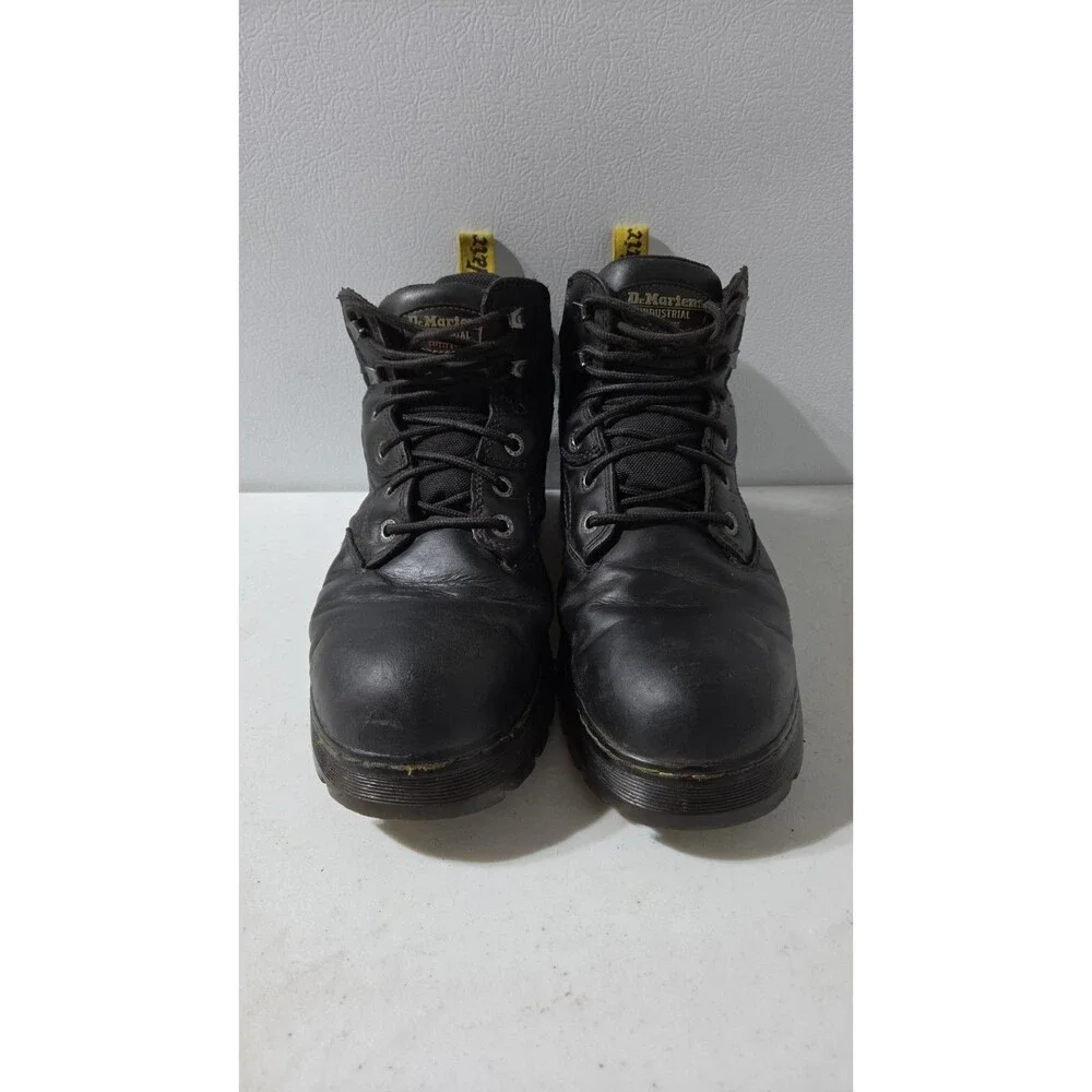 Dr. Martens Industrial Work Boots Men's US 13 Black Leather Steel Toe F2413-11